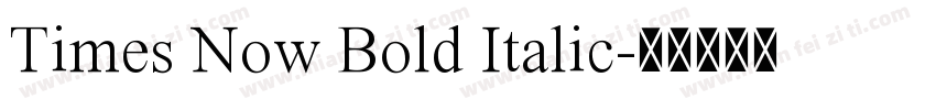 Times Now Bold Italic字体转换